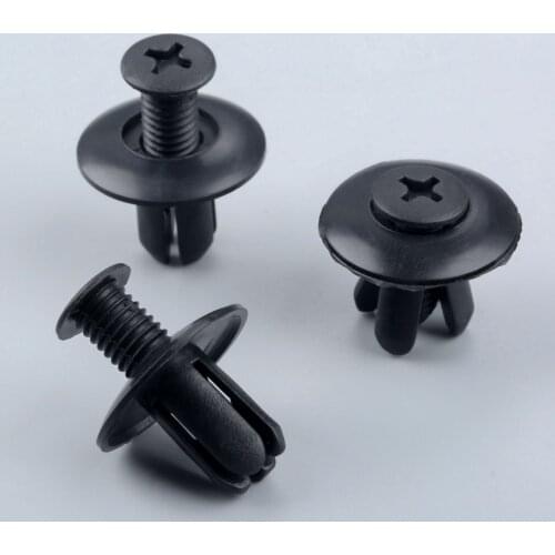 50Pcs 8mm Hole Plastic Rivets Fasteners Push Clip Car Door Trim Panel Retainer Fastener Clips For Toyota Honda Car Accessories