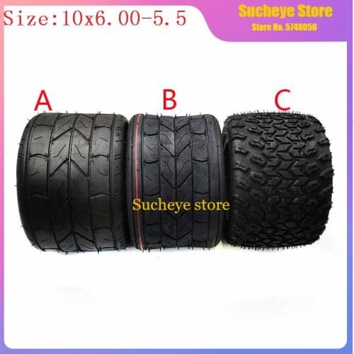 10'' Widened Vacuum Tyres 10x6.00-5.5 Electric Scooter Motor Special Tyre 10*6.00-5.5 for Small Harley Motorcycle Tubeless Tire