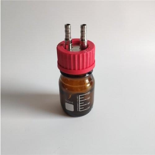 100ml amber biological anaerobic reaction bottle fermentation flask 100ml amber glass reagent reaction bottle