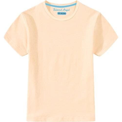 11 Colors Solid Children T-shirt for Boys Girls Cotton Summer Kids Tops Tees Toddler Kids Tshirts Baby Team Clothes 3-15 Years