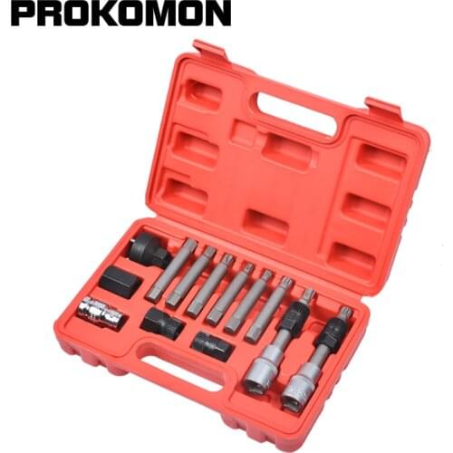 13Pcs Alternator Freewheel Pulley Removal Engine Auto Tool Set For Mercedes Benz BMW