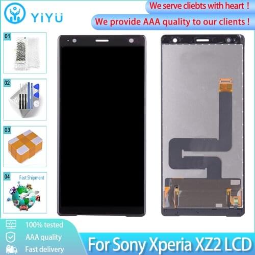 5.7'' AAA Quality For Sony Xperia XZ2 LCD Touch Screen Digitizer Panel Assembly Replacement Parts For Sony XZ2 Screen Display