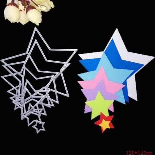8 pieces of basic star greeting card background cutting mold carbon steel metal cutting mold scrapbook decorative paper card tem