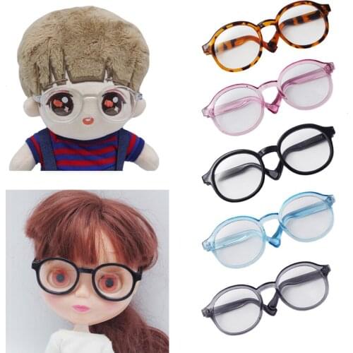 9cm 1Pair Mini Cute Glasses for 1/6 Blythes and 15cm 20cm Plush EXO Dolls Toy Glasses Dolls & Accessories Birthday Gift for Kids