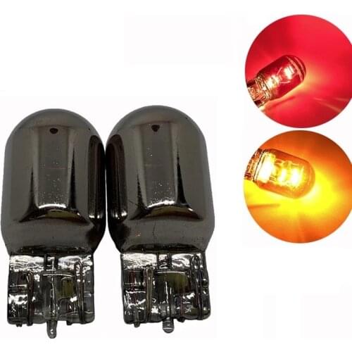 1pcs Car Signal Lamp 12V 7440 Silver Chrome Bulb T20 7443 W21W W21/5W Auto Turn Signal Light Reverse Rear Lamps amber red