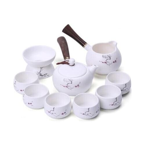 Tea set ceramic set of tea set, side pot, tea set, matte, white porcelain gift box