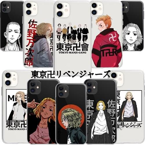 Anime Tokyo Revengers Phone Case Transparent Soft for Iphone 5 5s 5c Se 6 6s 7 8 11 12 Plus Mini X Xs Xr Pro Max Tpu Cover