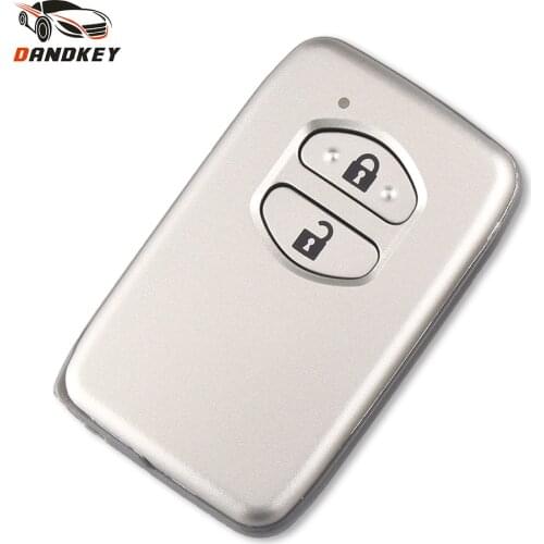 DANDKEY Replacement 2/3 Buttons Remote Smart Key Case Shell For Toyota Land Cruiser Prado 2010-2015 Without Insert Key Blade