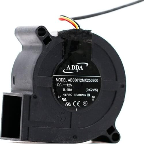 Free shipping FOR ADDA AB06012MX250300 60x60x25mm 12V 0.18A Projector Cooling Fan Blower Turbo Fan