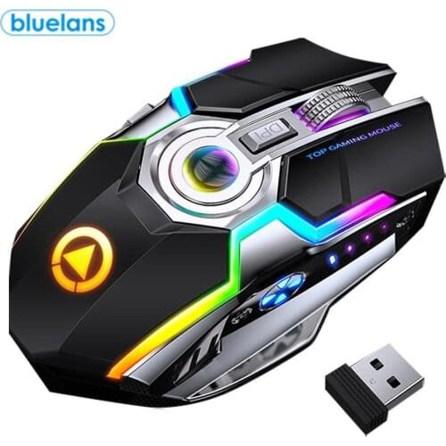 A5 Ergonomic Wireless RGB Backlit 7 Buttons 1600DPI Gaming Mouse for PC Laptop