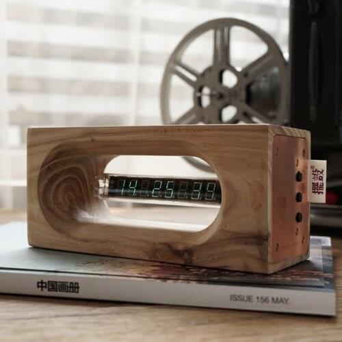 Time tunnel retro desk clock glow tube clock