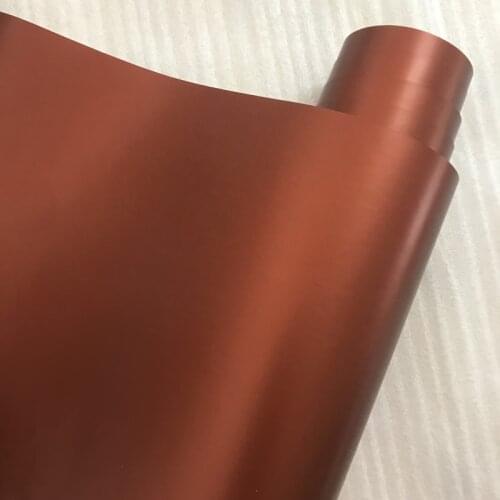 Brown Matt Metallic Vinyl Film Chrome Coffee Metallic Car Wrap Foil With Air Release Sticker Film Motorcycle Wrapping Decal