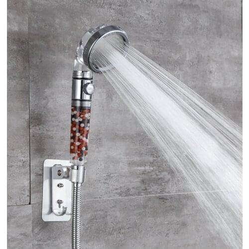Shower Head Adjustable 3 Mode Shower Head Hand Shower High Pressure Water Saving One Button To Stop Water Shower Heads