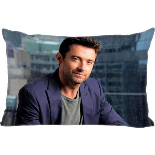 Nice Hugh Jackman Pillowcase 45x35cm(One Side) New Rectangle Zipper Print Throw Wedding Decorative Pillowcase Cover