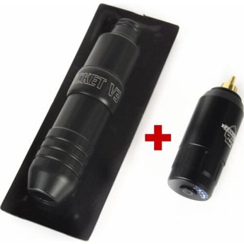 Professional High Quantity Rocket-V3 Rotary Tattoo Machine WIth Mini Tattoo Wireless Power RCA Connection Tattoo Supply