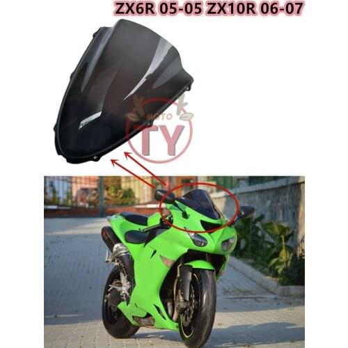Motorcycle Windshield Spoiler Bubble Windscreen For Kawasaki Ninja ZX6R 636 2005 2006 2007 2008 ZX10R 2006 2007 05 06 07 ZX-6R