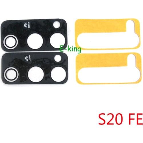 2PCS Rear Back Camera Glass Lens Cover For Samsung Galaxy S20 FE /Ultra /Plus With Ahesive Sticker Replacement Parts