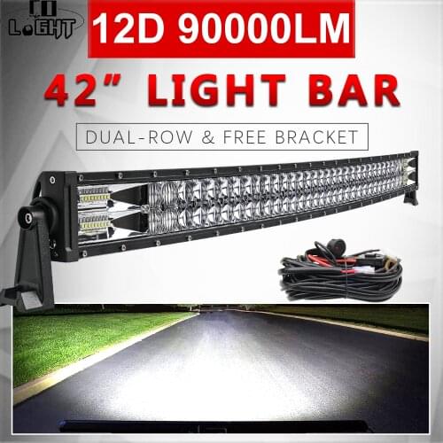 CO LIGHT 12D 42" Led Light Bar 90000LM Work Light Spot Flood Beam Led bar 2-Rows for Driving 4x4 Truck ATV Car Offroad 12V 24V