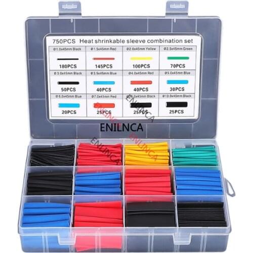 164pcs/Box Set Polyolefin Heat Shrink Tube Shrinkable Wire Cable Insulated Sleeving Tubing Electronic Parts