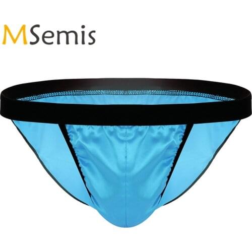 Swimwear Mens Swimming Truck Lingerie Swimsuit Shiny Bikini Briefs Bulge Pouch High Cut Underwear Swimwear Thong Panties