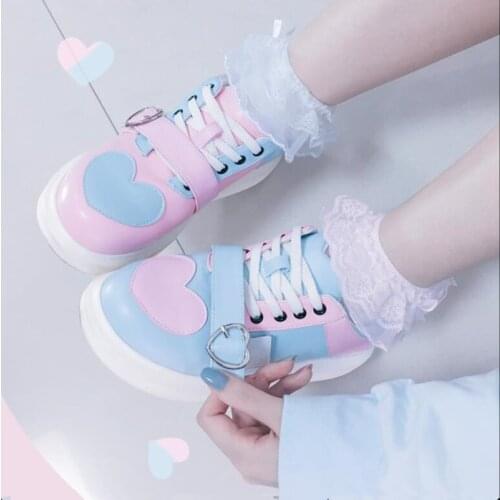 Women Shoes Sweet Lolita Shoes Tea Party Cos Loli Lo Harajuku Student Girl Low Help Bowknot Princess Kawaii Girl Cosplay Shoes