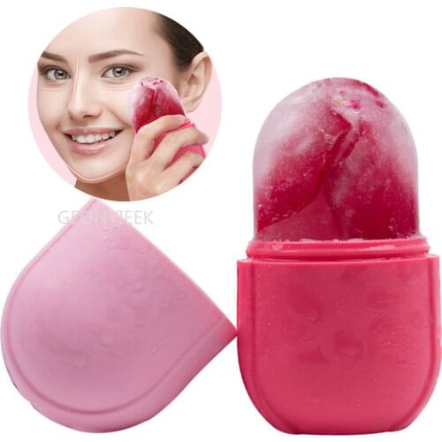Skin Care Beauty Lifting Contouring Tool Silicone Ice Cube Trays Ice Globe Ice Balls Face Massager Facial Roller Reduce Acne