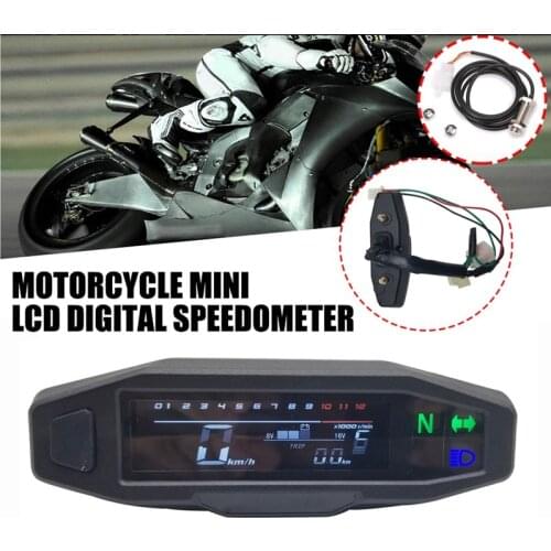 Universal Motorcycle LCD Digital Speedometer Mini Motorcycle Meter Carburetor Meter Motorcycle Odometer with Sensor