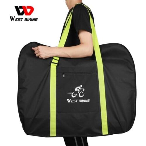 WEST BIKING Folding Bike Thick Cover Storage Bag Fit for 14/16/20/26/27.5 Inch 700C Bicycle Packing Storage Carrier Travel Bag