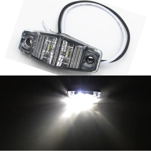 12V 24V Car Truck LED Side Marker Light Clearance Lamp Trailer BUS Rear lamp external Parking Lights White