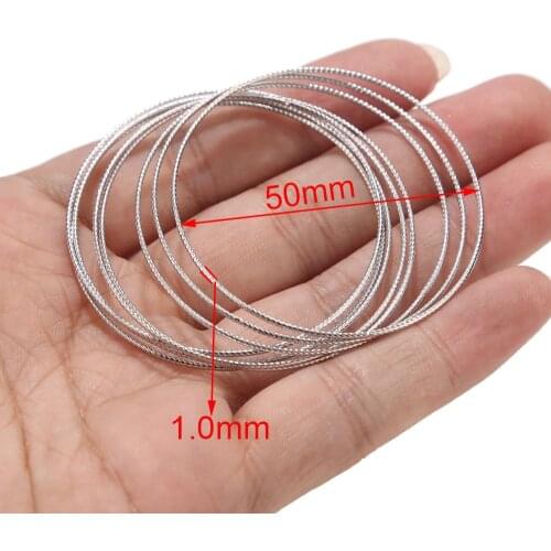 10pcs Silver Tone Link Rings 30mm/50mm Stainless Steel Round Closed Dangle Circle O Ring Charm Connectors