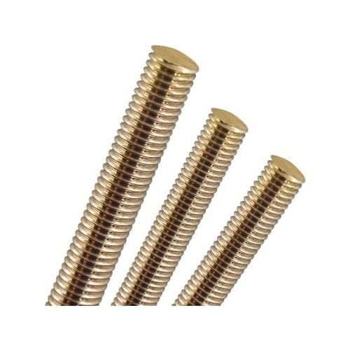 200mm long M10 M12 M14 M16 H59 brass whole tooth rod screw teeth pole connection furniture connector brassiness bolt ivory strip