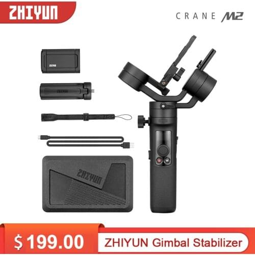 Zhiyun Crane-M2 3-Axis Handheld Gimbal Stabilizer Portable All in One for Mirrorless Cameras Smartphone Action Cameras