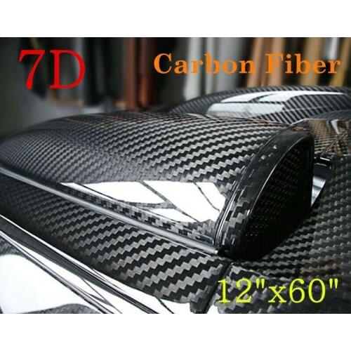 30*152cm Car Stickers 7D Waterproof Glossy Carbon Fiber Vinyl Wrapping Film Automotive Sticker Decal Styling PVC Car Accessories