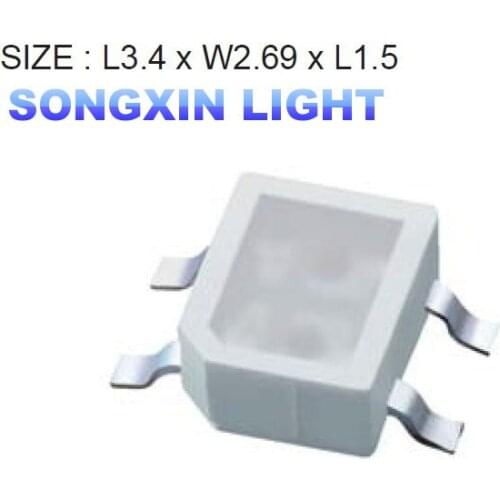 500PCS 3528 SMD LED Bi-Color R/G red and green 4-pin 1210 double color light light-emitting diode 4PIN SMD LED lamp bead