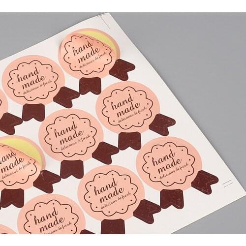 60pcs Handmade Stickers Bowknot Gift Seal Label Sticker Diary Stationery Stickers For Wedding Party Decor Handmade Sticker