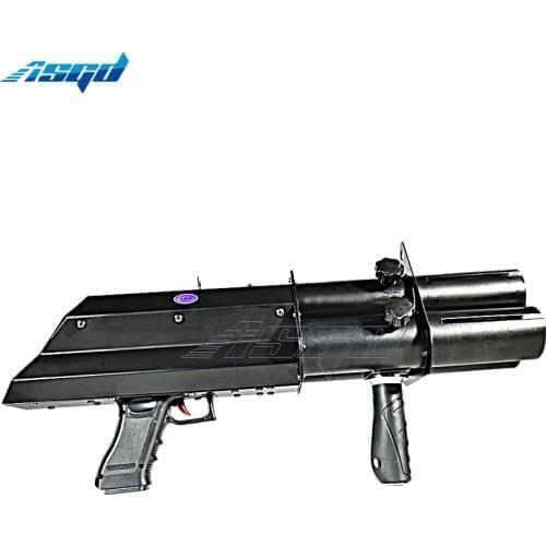 ASGD Bar Nightclub Party 3 Heads Handheld Rainbow Firework Machine Stage Electronic Salute Gun Wedding Flower Confetti Cannon