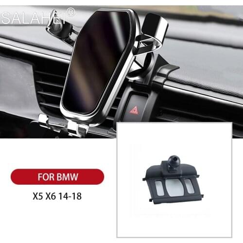 Car Mobile Phone Holder For BMW X5 X6 2014 2015 2016 2017 2018 Auto Accessories Air Vent Mount Cell Phone Holder Stand Cover