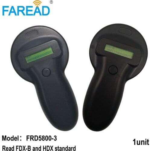 Free Shipping 134.2KHz ISO11784/785 microchip scanner HDX and FDX-B Animal RFID handheld portable EID electronic ear tag Reader