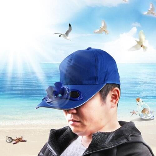 NEW Summer Unisex Outdoor Sports Baseball Caps Hats with Solar Power Cooling Fan
