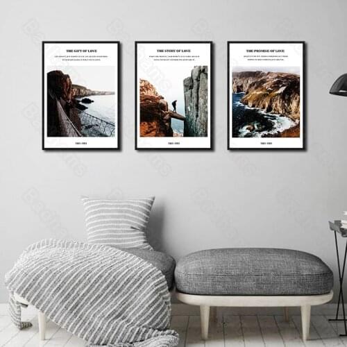 Frameless Style Home Decoration Living Room Mural Sea Simple Bedroom Dining Hall Corridor Porch Canvas Hanging Painting