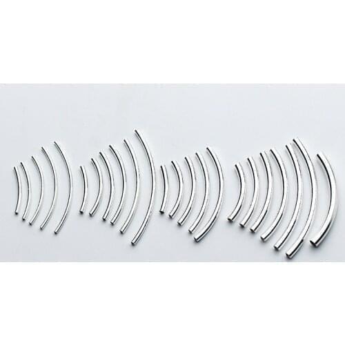 Lo Paulina Solid Sterling Silver 925 tube beads 1.5mm Diameter 20~50mm for jewelry making findings