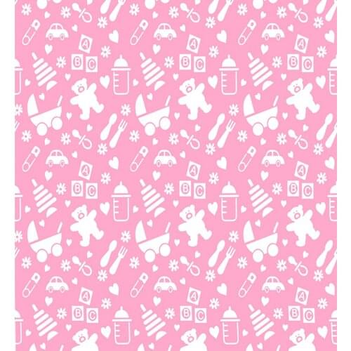 VinylBDS Fundo Fotografico Para Estudio Pink Cartoon Curtain Cubs Car For Children Kate Background Backdrop