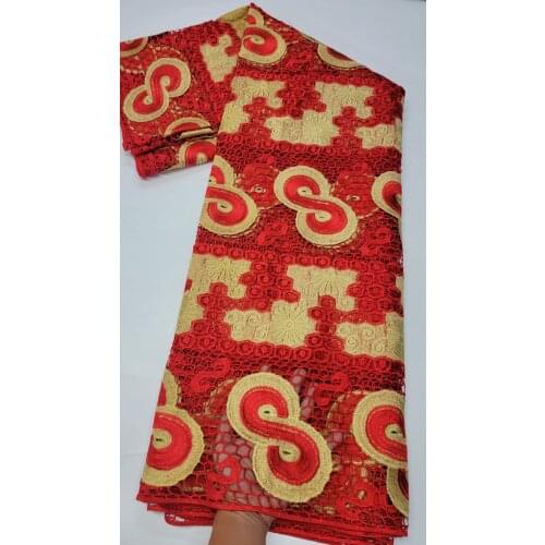 Hot Sale Nigerian Lace Fabric 2021 High Quality Embroidery Lace Latest African Guipure Lace Fabric For Wedding 5yard