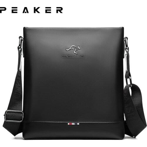 Peaker Fashion Brand Mens Messenger Bags Quality PU Leather Shoulder Bag Men Crossbody Bag Luxurious Business Handbags for Male