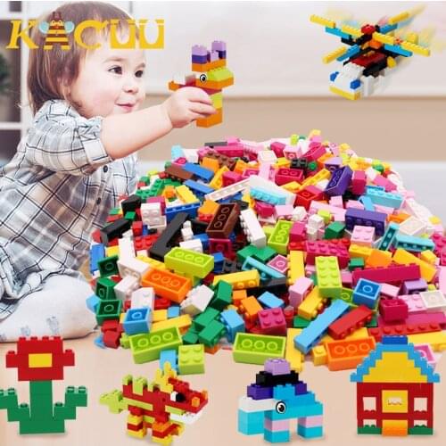 500-1500PCS DIY Assembly Building Blocks Sets Classic City Creator Colorful Construction Bricks Educational Toys For Children