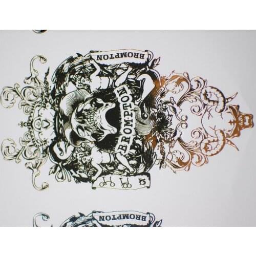 Bicycle decoration sticker metal hell devil for brompton bike aluminum alloy sticker