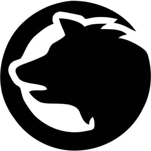 MIGNATIS - Wolf Sticker Looking Carefully To The Cylinder In The Left Mural Art Decal For Car Window Loptop Decoration vinyl Sti