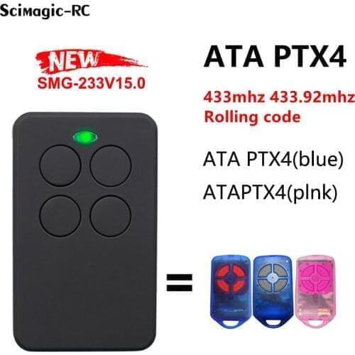 Garage Door Opener ATA PTX4 433MHZ Rolling Code ATA TX5 ATA PTX4(blue) ATAPTX4(plnk) clone Remote Control 433.92MHZ Door Command