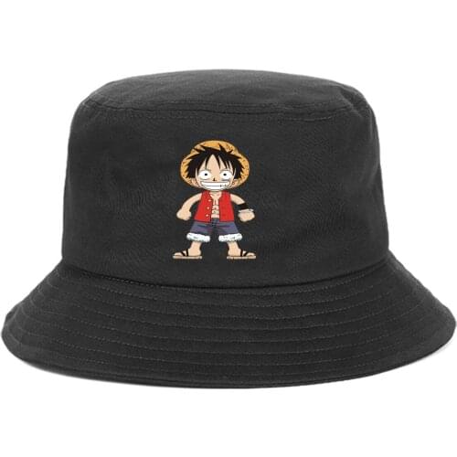 Anime One Piece Sunscreen Man Bucket Hat Outdoor Women Summer Hip Hop Beach Sun Caps Streetwear Bob Chapeau Fisherman Caps