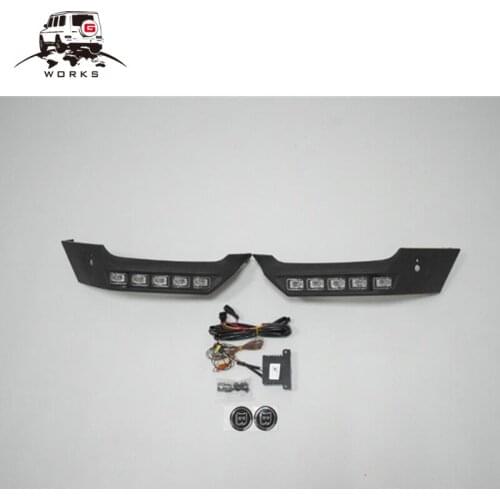 PP material G class W463 front corner lips with leds for W463 G63 G65 90-18y
